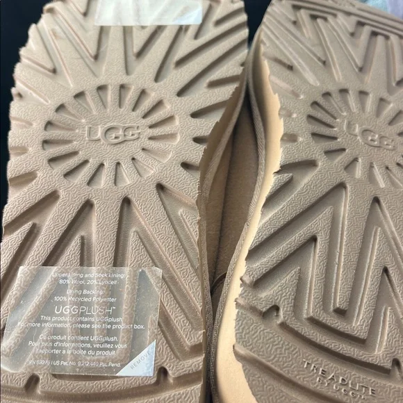 UGG Classic Fluff Pin Mini Boot, Antique Pearl - Picture 7 of 11